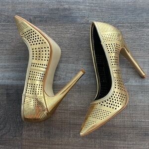 Statement Gold Heels